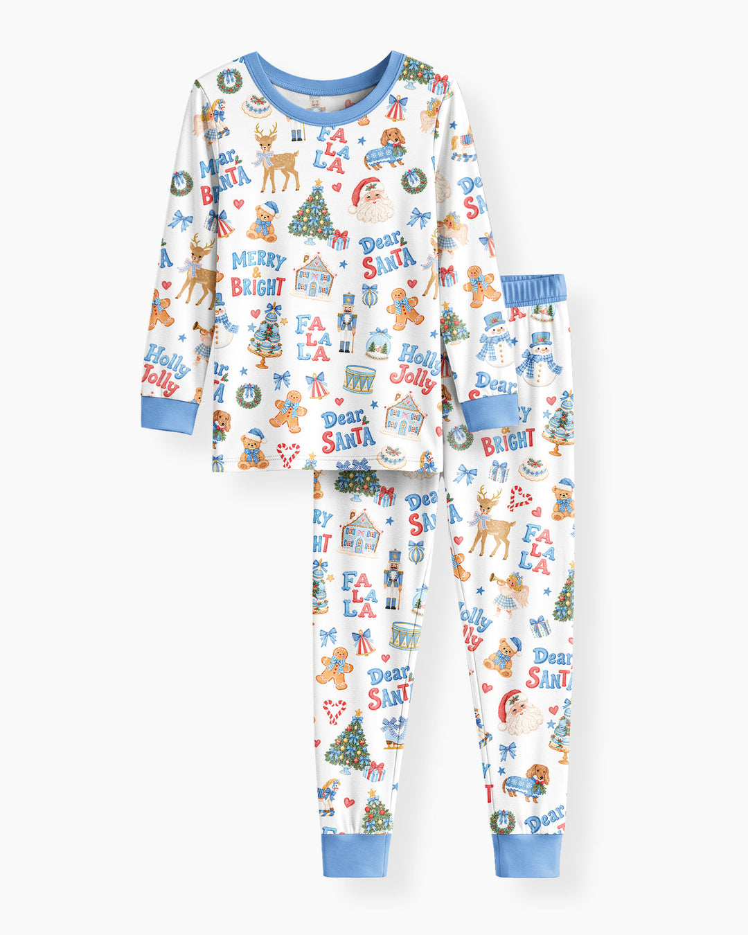 Falala Christmas Bamboo Two Piece Long Sleeve Pajama Set