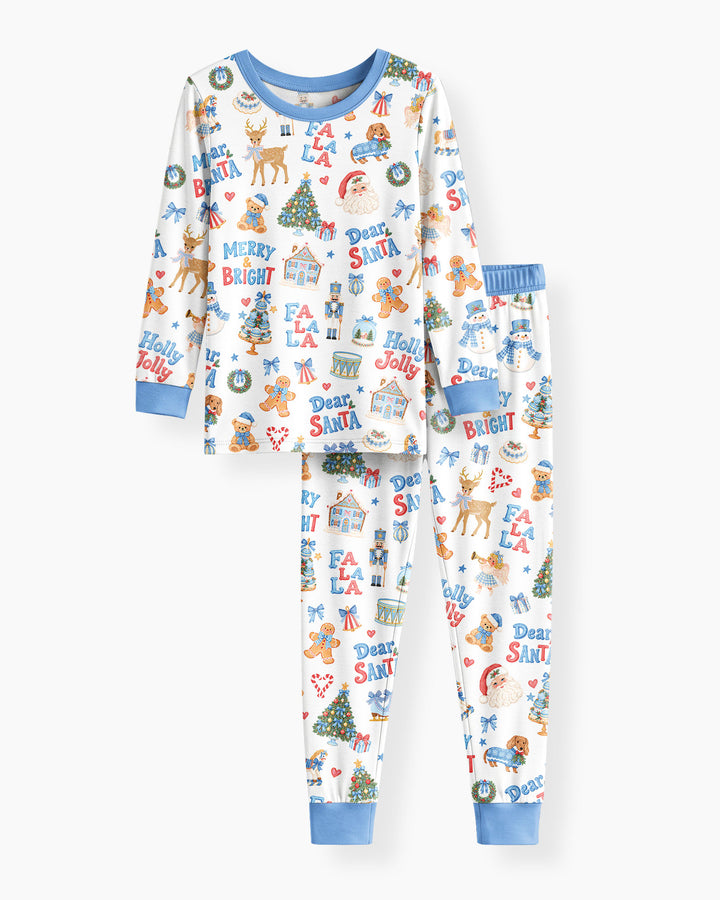 Falala Christmas Bamboo Two Piece Long Sleeve Pajama Set