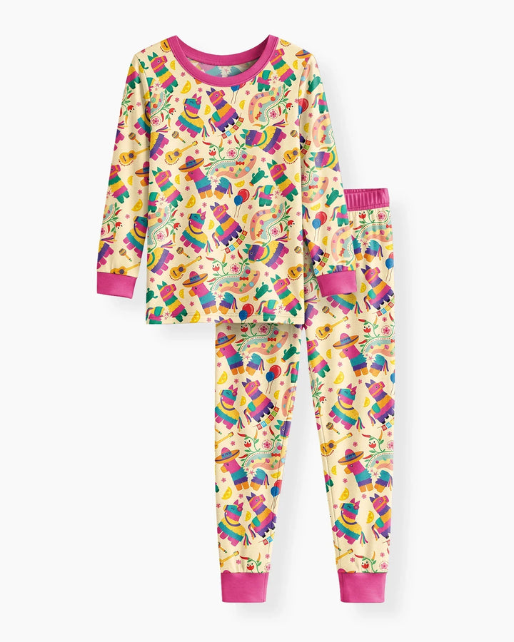 Piñata Candy Party Bamboo Two Piece Long Sleeve Pajama Set