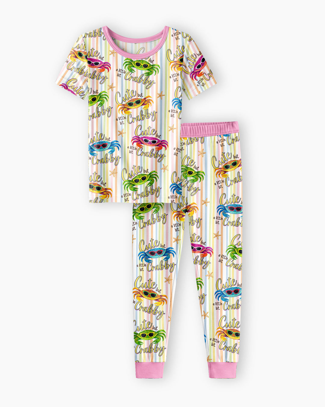 Zweiteiliges, kurzärmliges Pyjama-Set mit Marienkäfern