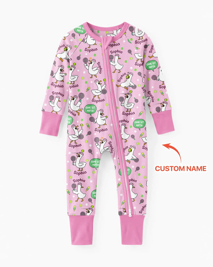 Silly Goose Playing Tennis Bamboo Convertible Zippy