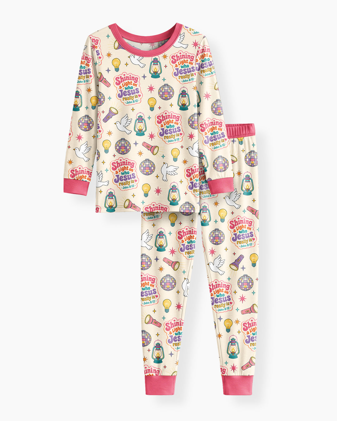 VBS Shining A Light On Who Jesus Really Is Bamboo Two Piece Long Sleeve Pajama Set