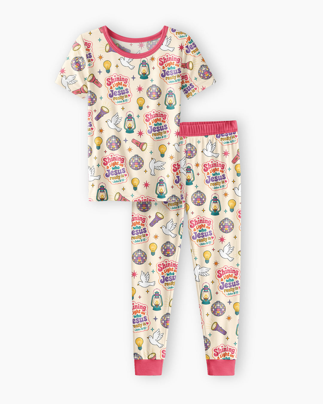 Zweiteiliges, kurzärmliges Pyjama-Set mit Marienkäfern