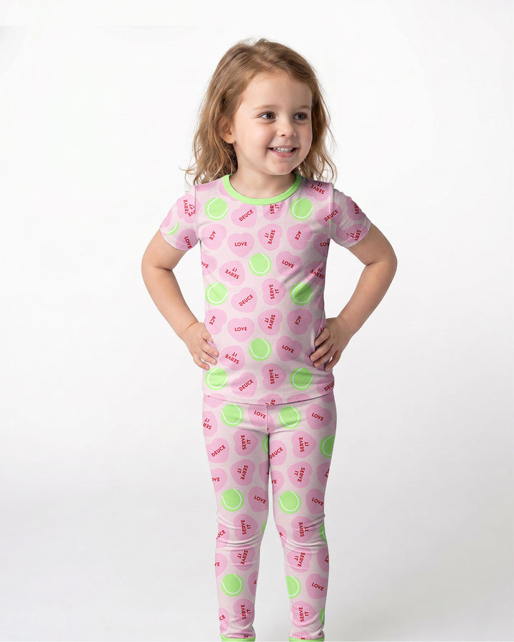 Conjunto de pijama de dos piezas de manga corta de bambú