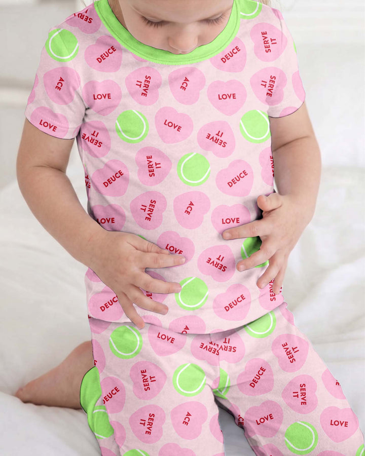 Conjunto de pijama de dos piezas de manga corta de bambú