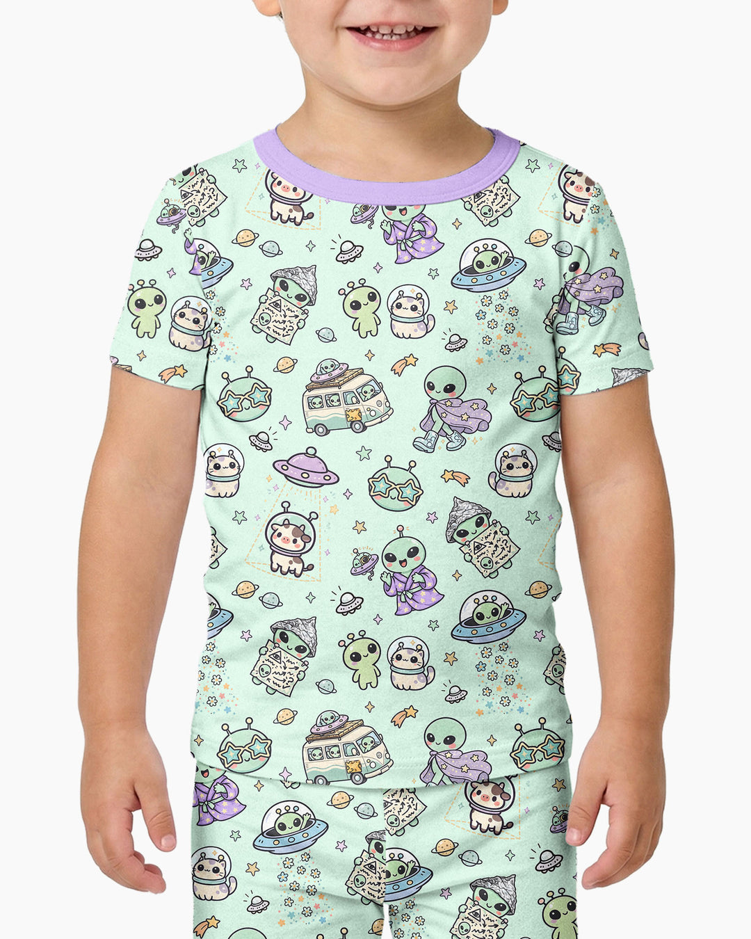 Little Alien Explorer Bamboo Two Piece Short Sleeve Pajama Set