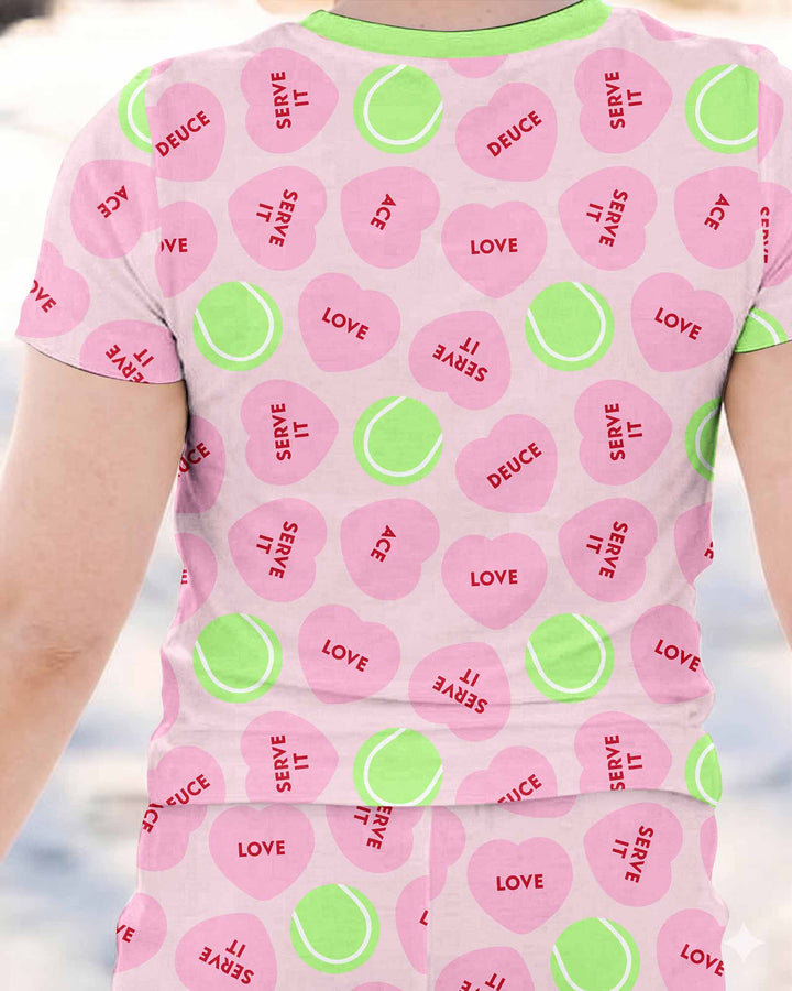 Conjunto de pijama de dos piezas de manga corta de bambú