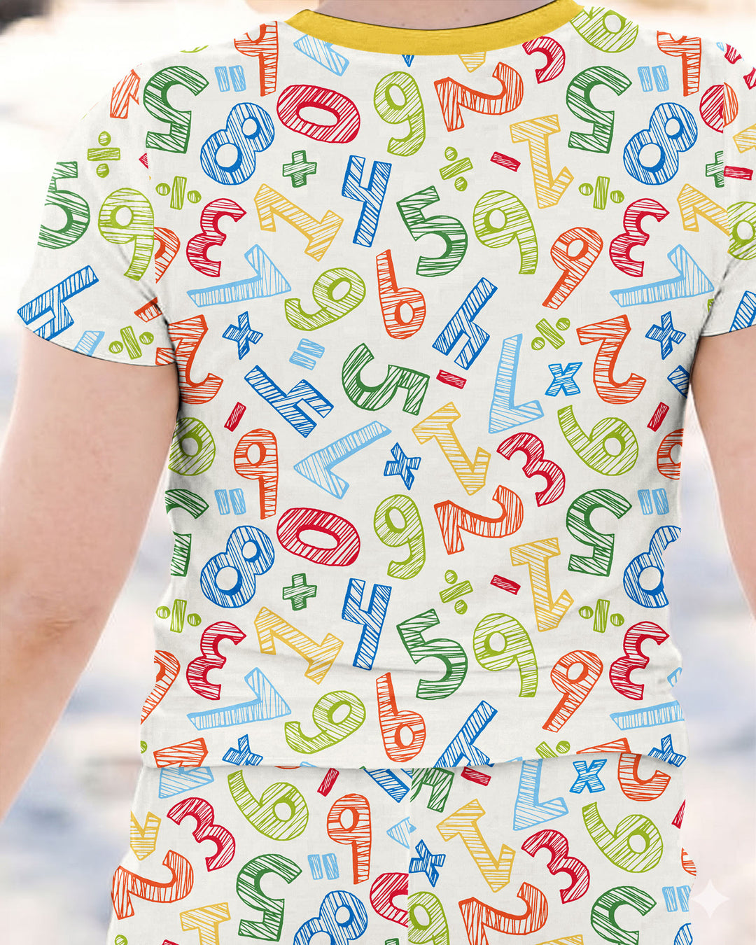 Math Doodles Bamboo Two Piece Short Sleeve Pajama Set