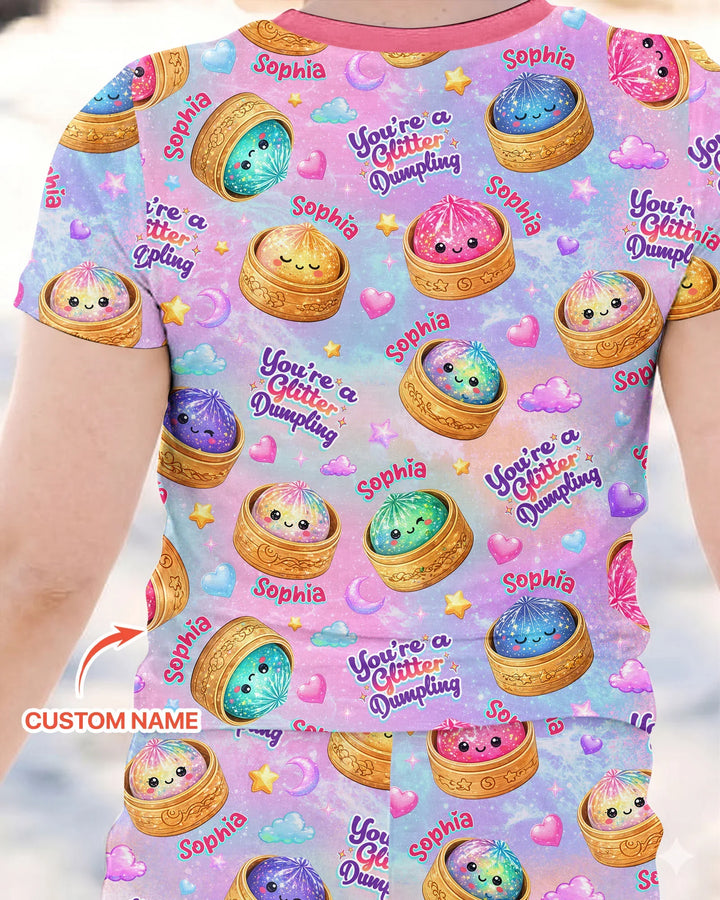 Conjunto de pijama de dos piezas de bambú de manga corta, plantilla personalizada