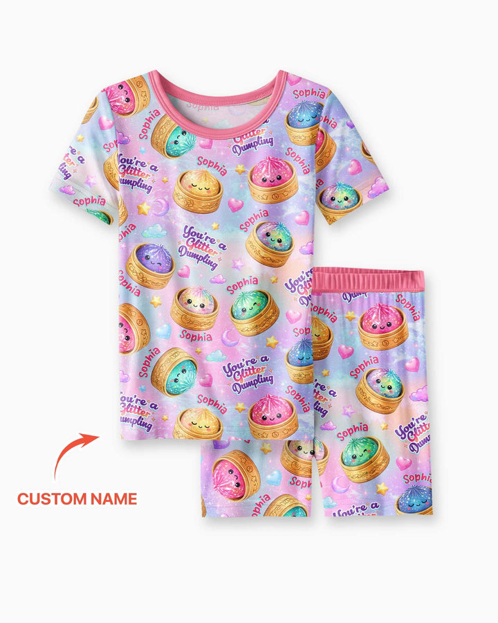 Conjunto de Pijama de Dos Piezas de Bambú con Mangas Cortas y Pantalones Cortos
