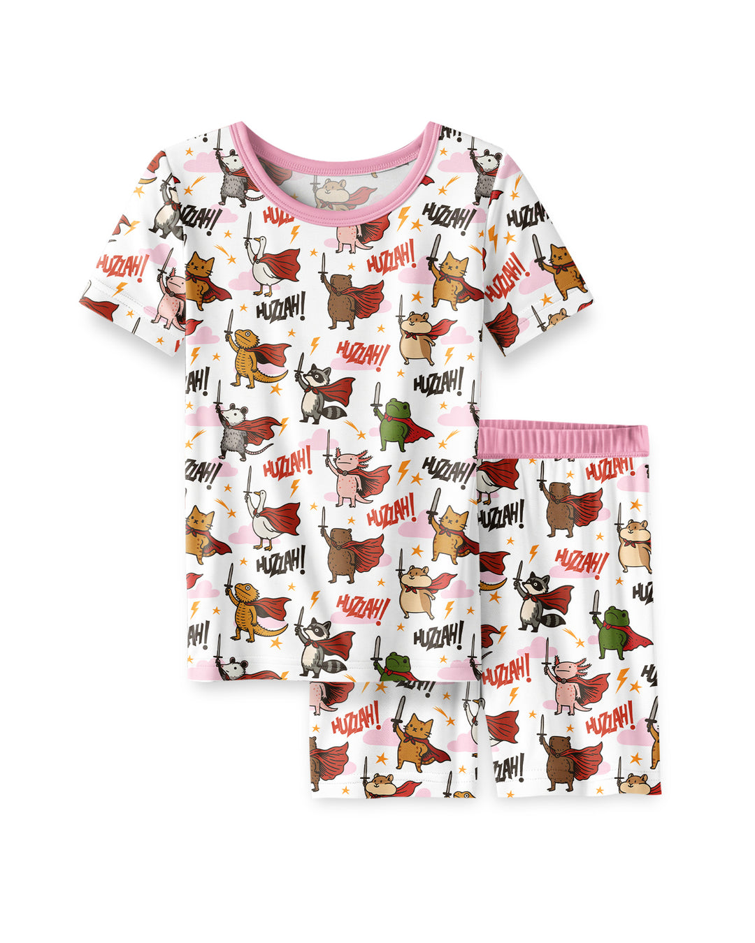 Huzzah! Huzzah! Bamboo Two Piece Short Sleeve Shorts Pajama Set