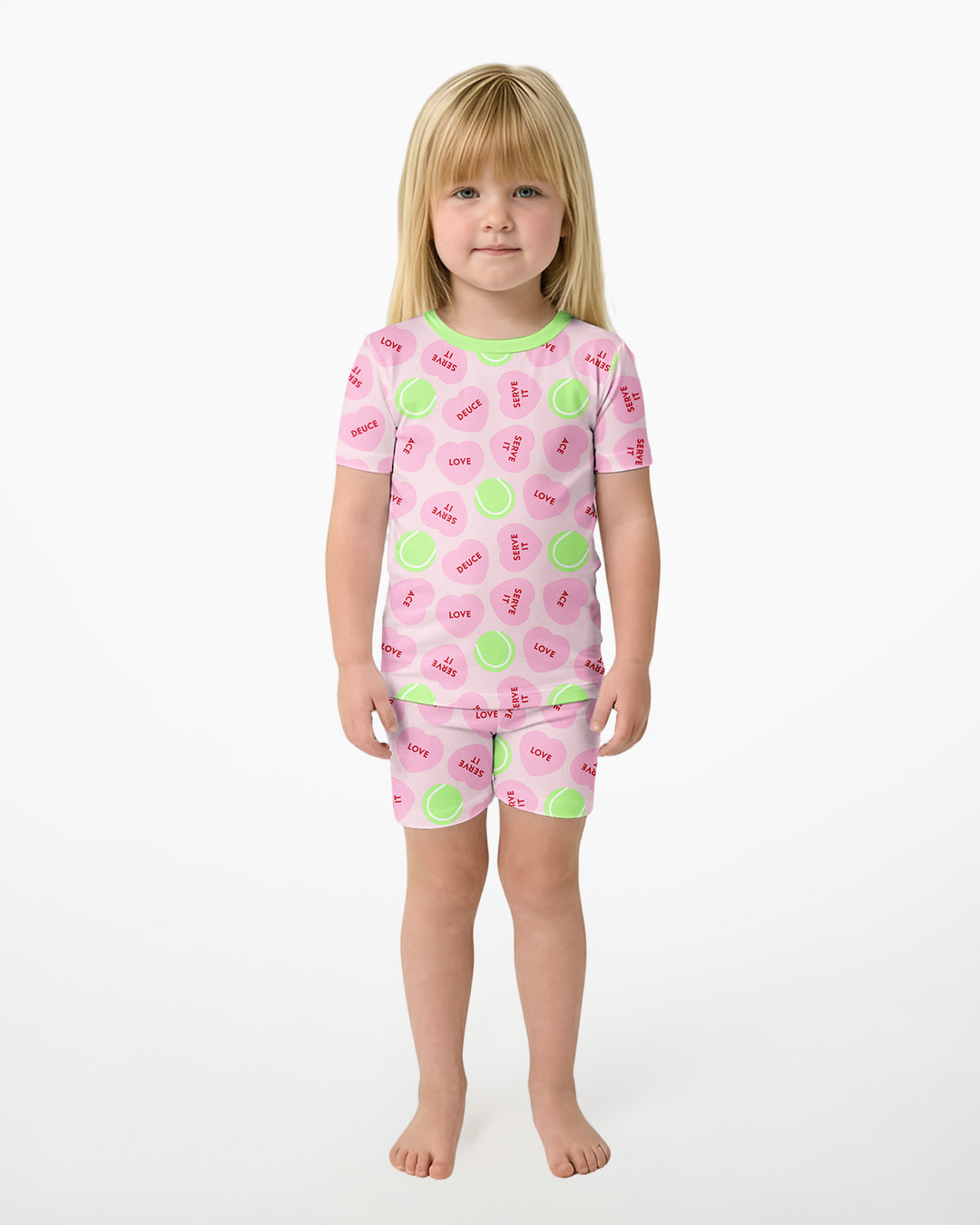 Schlafanzug-Set zweiteilig, kurze Ärmel, kurze Hose, Bambus