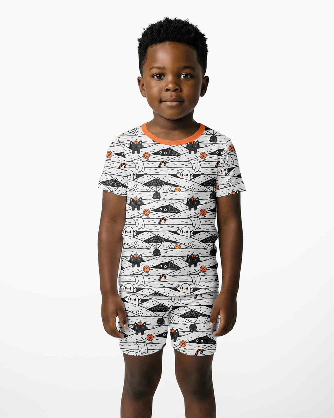 Little Mummy Crew Bamboo Two Piece Short Sleeve Shorts Pajama Set