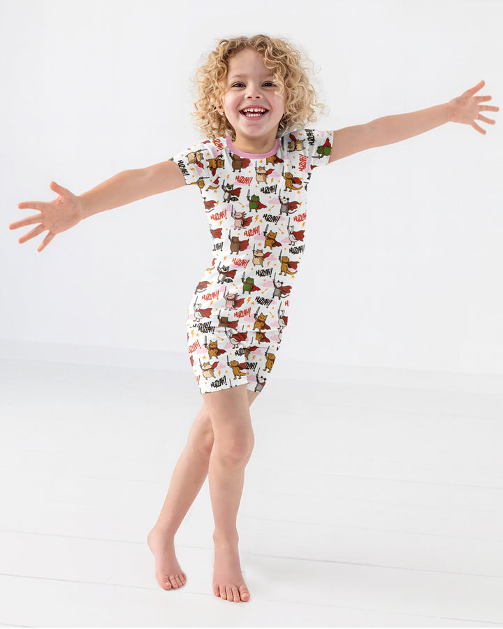 Huzzah! Huzzah! Bamboo Two Piece Short Sleeve Shorts Pajama Set