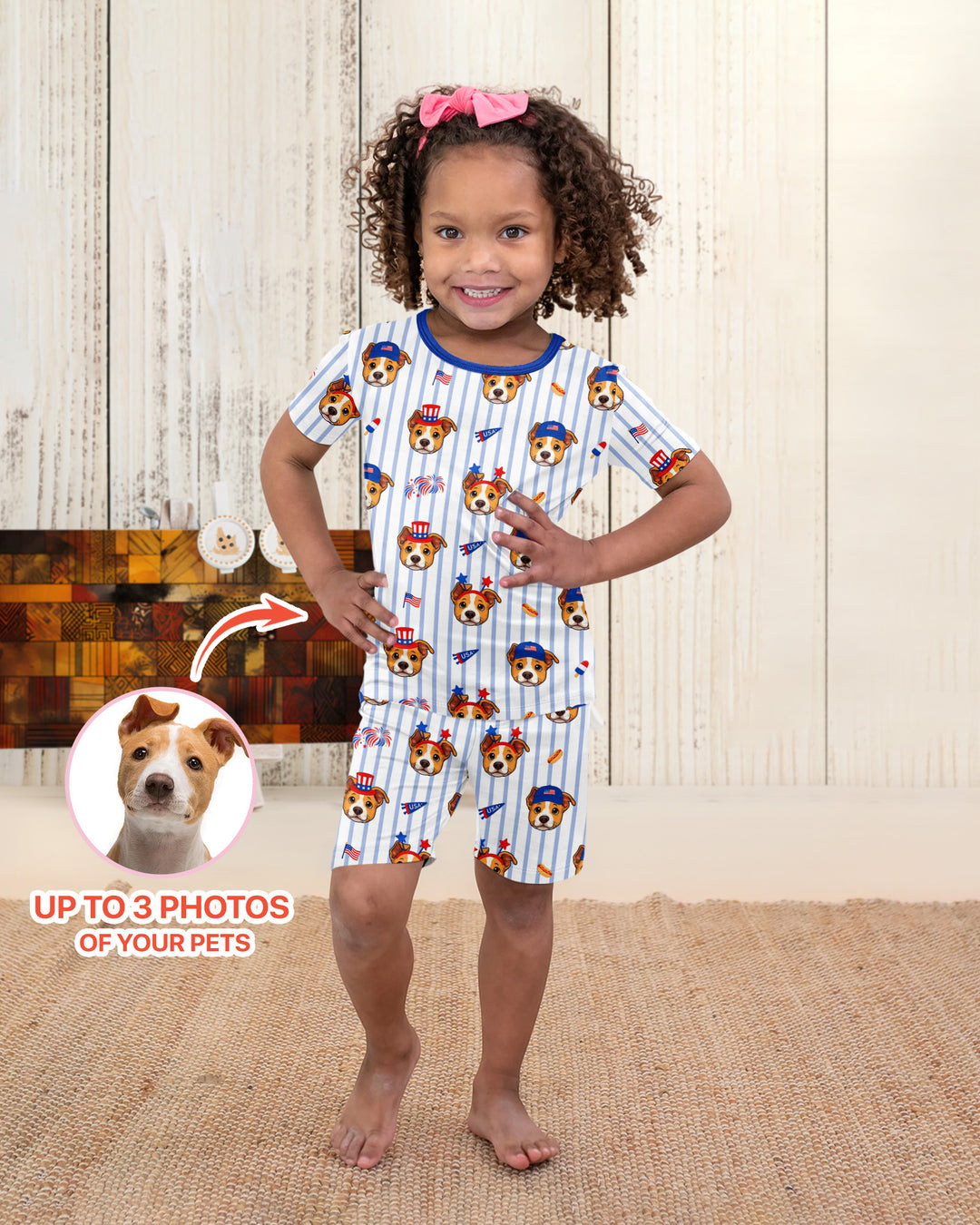 Conjunto de Pijama de Dos Piezas de Bambú con Mangas Cortas y Pantalones Cortos