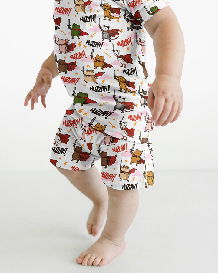 Huzzah! Huzzah! Bamboo Two Piece Short Sleeve Shorts Pajama Set