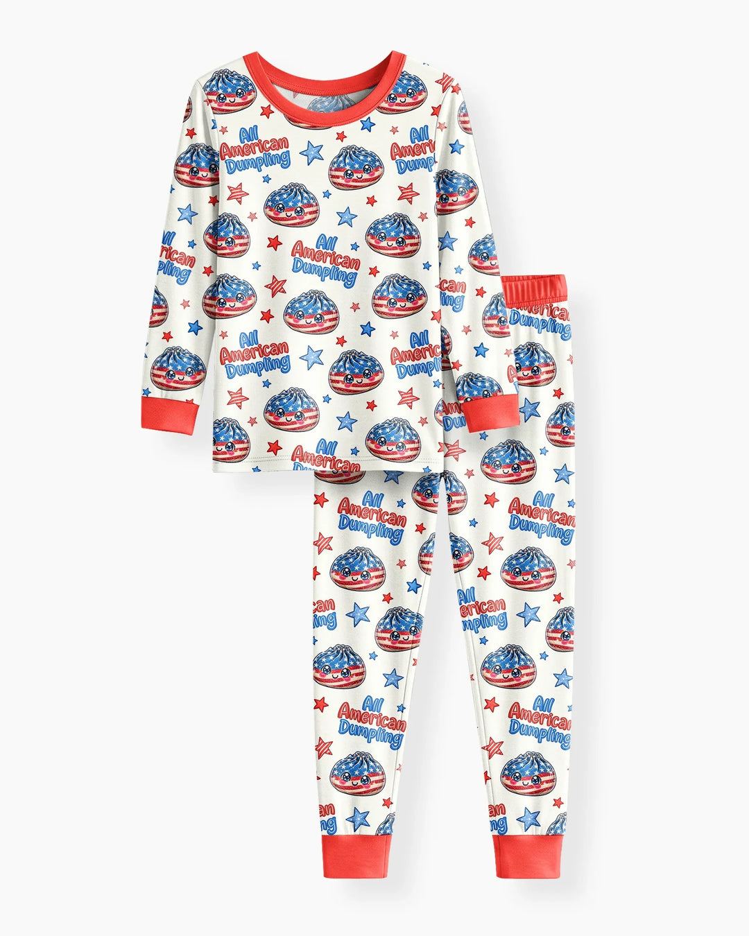 All American Dumpling Bamboo Two Piece Long Sleeve Pajama Set