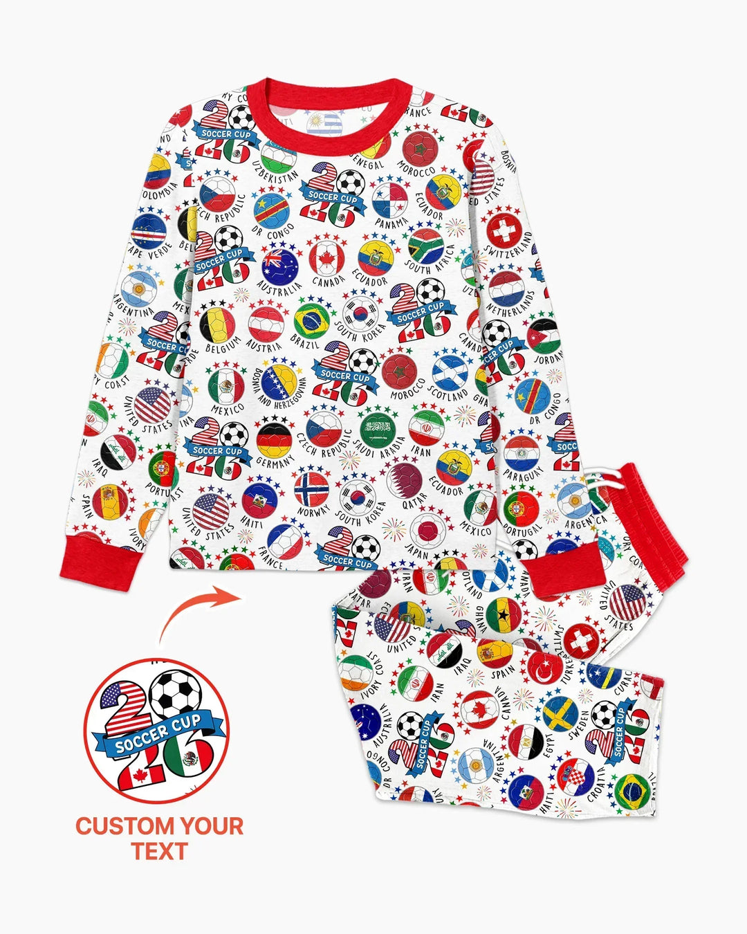 The World Plays Here 2026 Soccer Tour Bamboo Men's Pajama Set