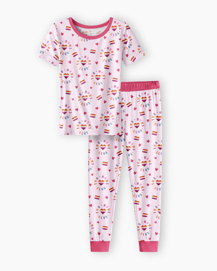 Love Makes Family Bamboo Two Piece Short Sleeve Pajama Set