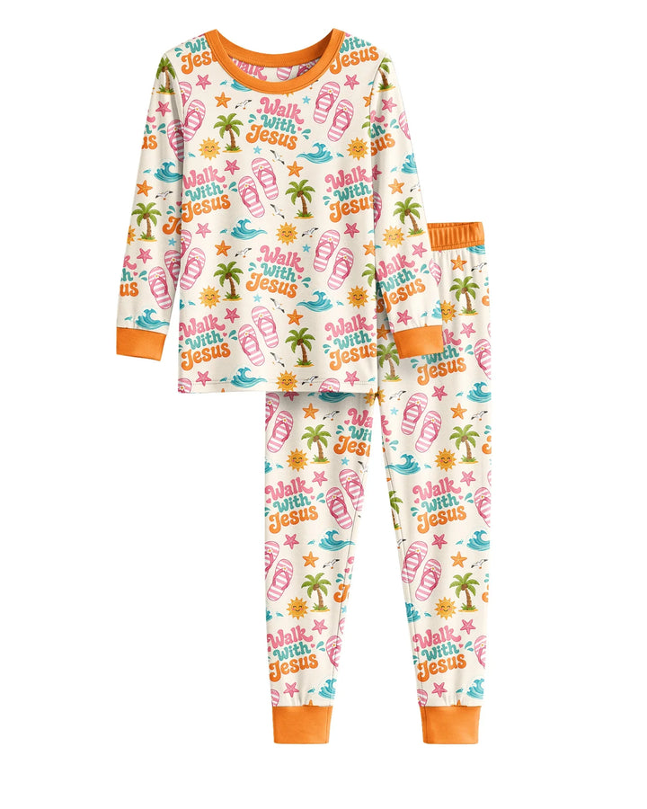 Conjunto de pijama de dos piezas de manga larga de bambú con estampados islámicos