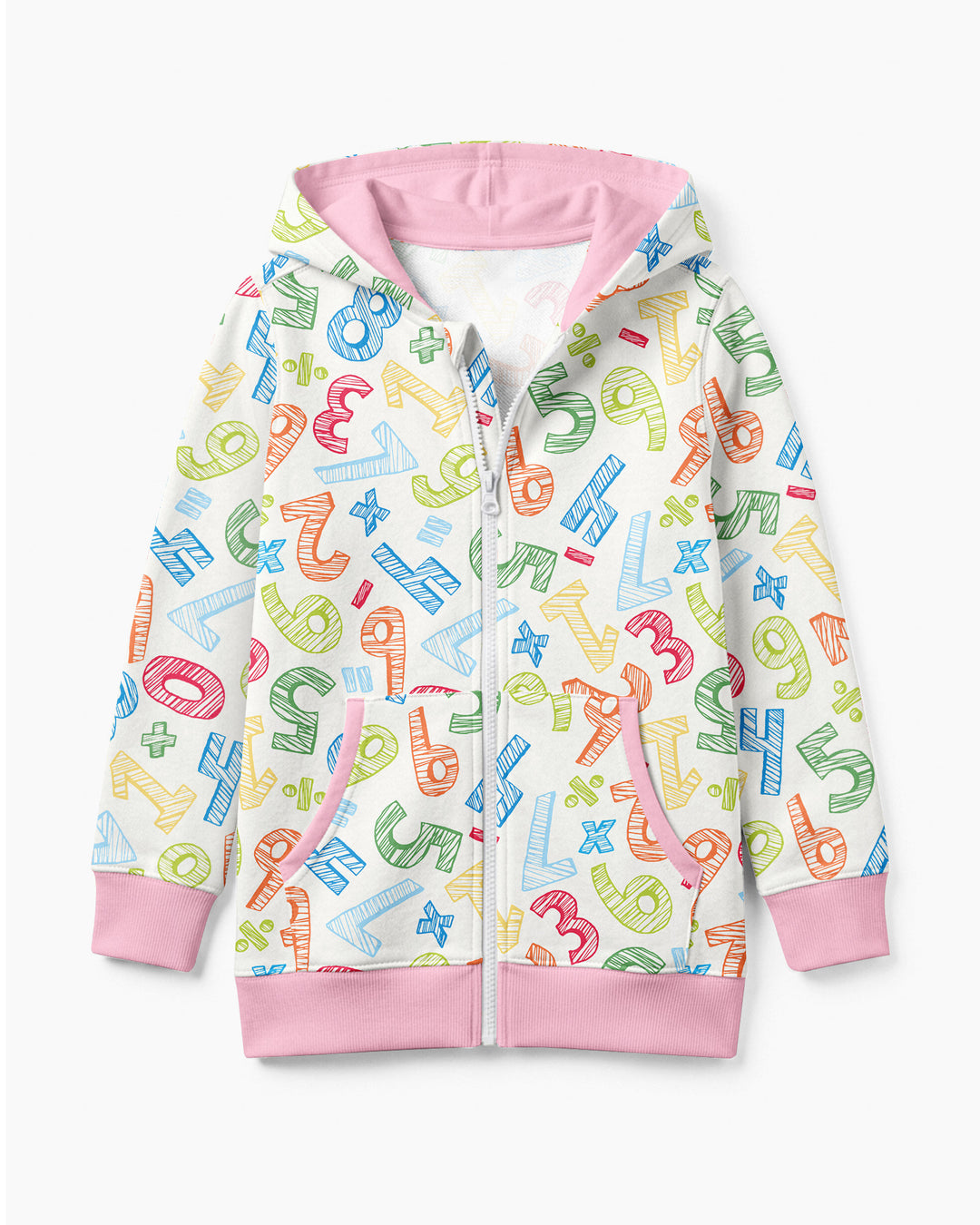 Sudadera con cremallera de bambú con el alfabeto hebreo