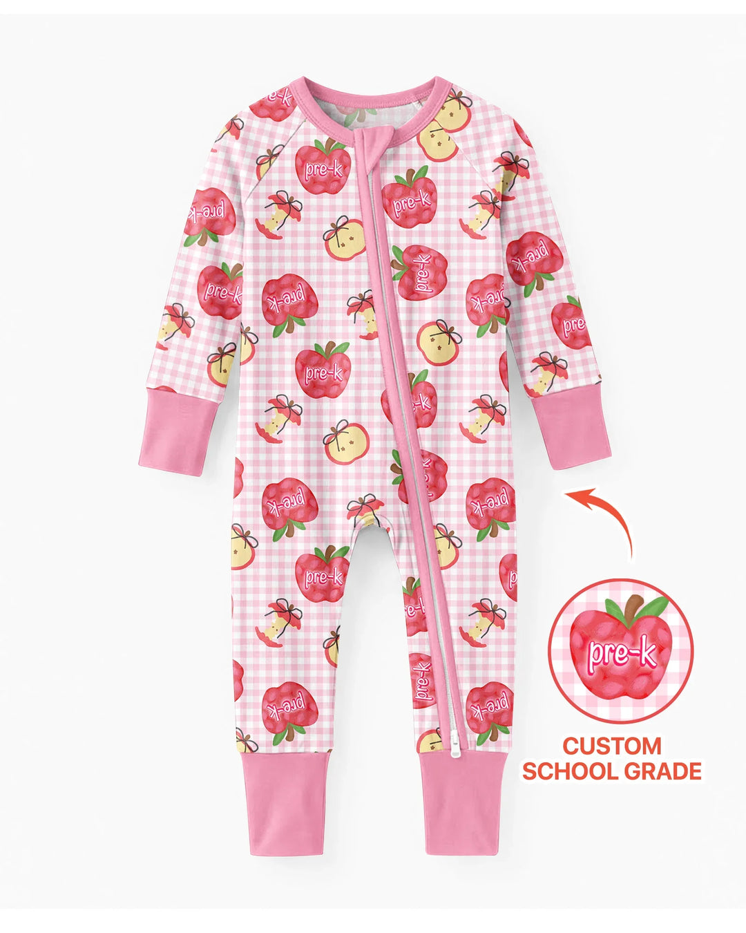 Custom School Grade Apple Days Bamboo Convertible Zippy