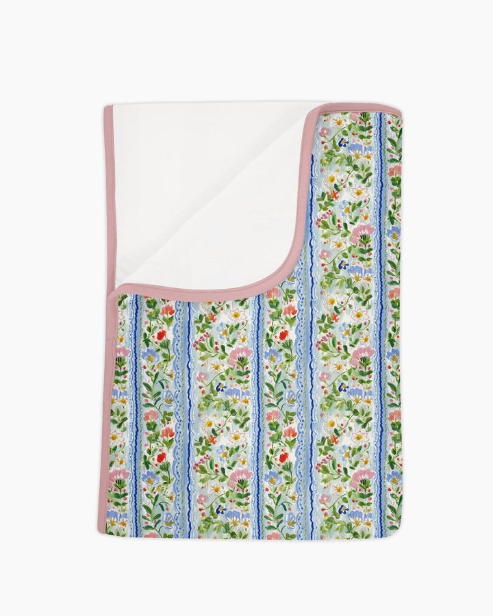 Paste Floral Girl Bamboo Blanket