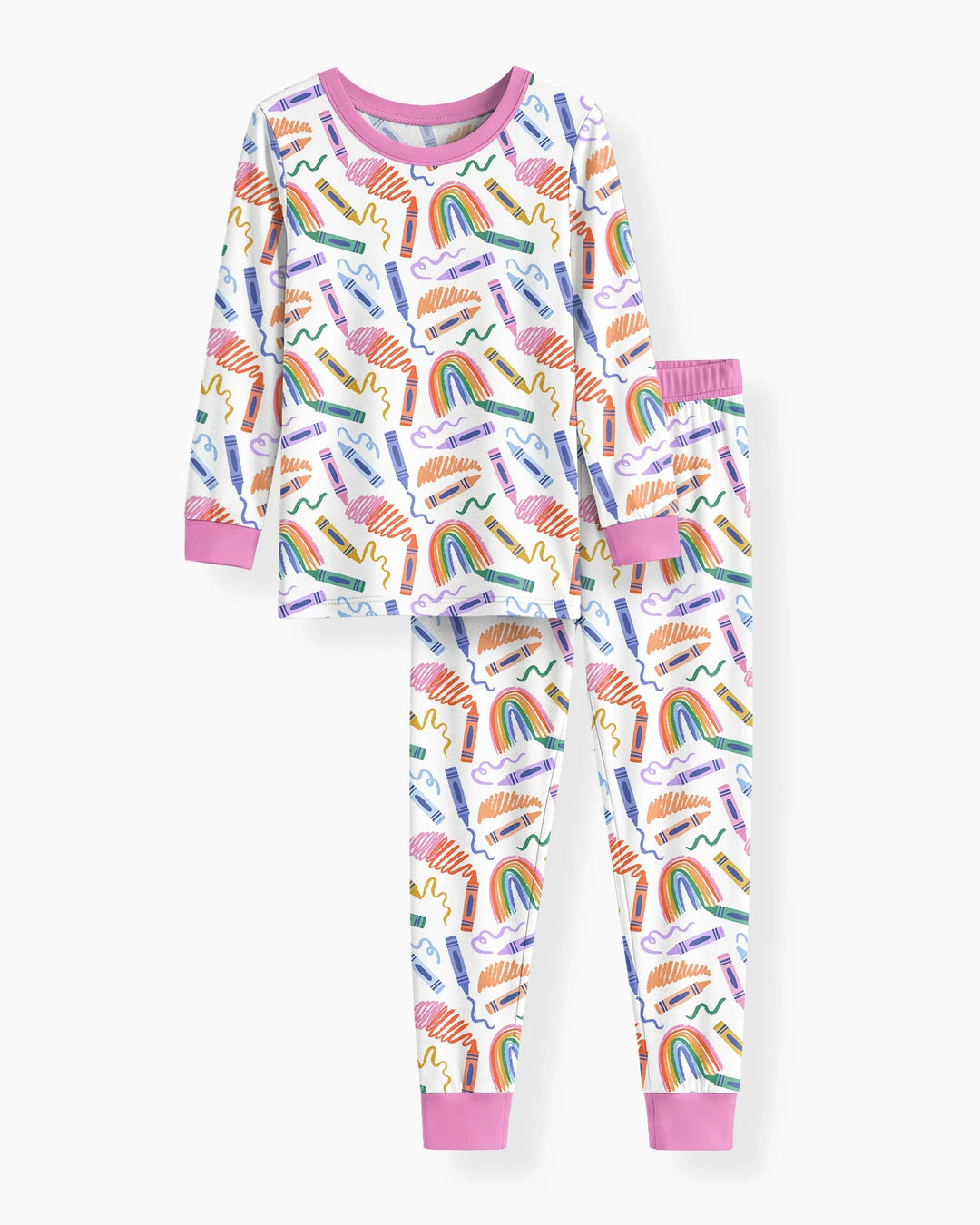 Crayon Chaos Bamboo Two Piece Long Sleeve Pajama Set