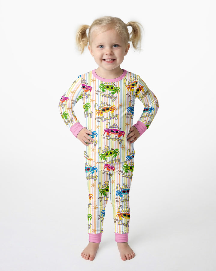 Conjunto de pijama de dos piezas de bambú con mangas largas, plantilla PERSONALIZADA