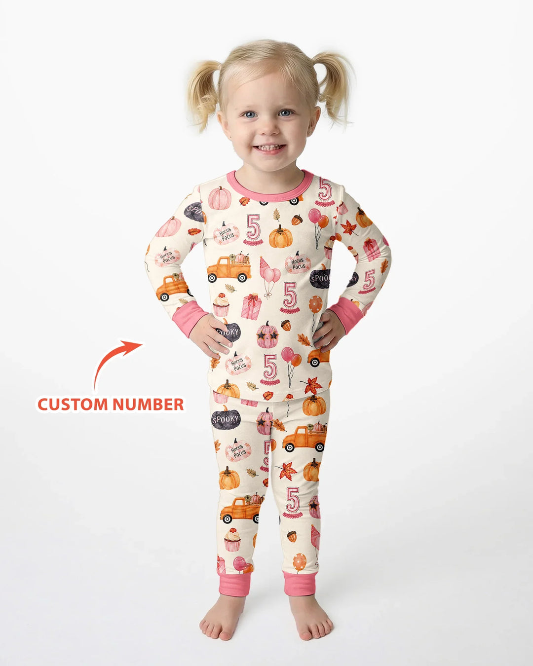 Little Pumpkin Birthday Bamboo Two Piece Long Sleeve Pajama Set