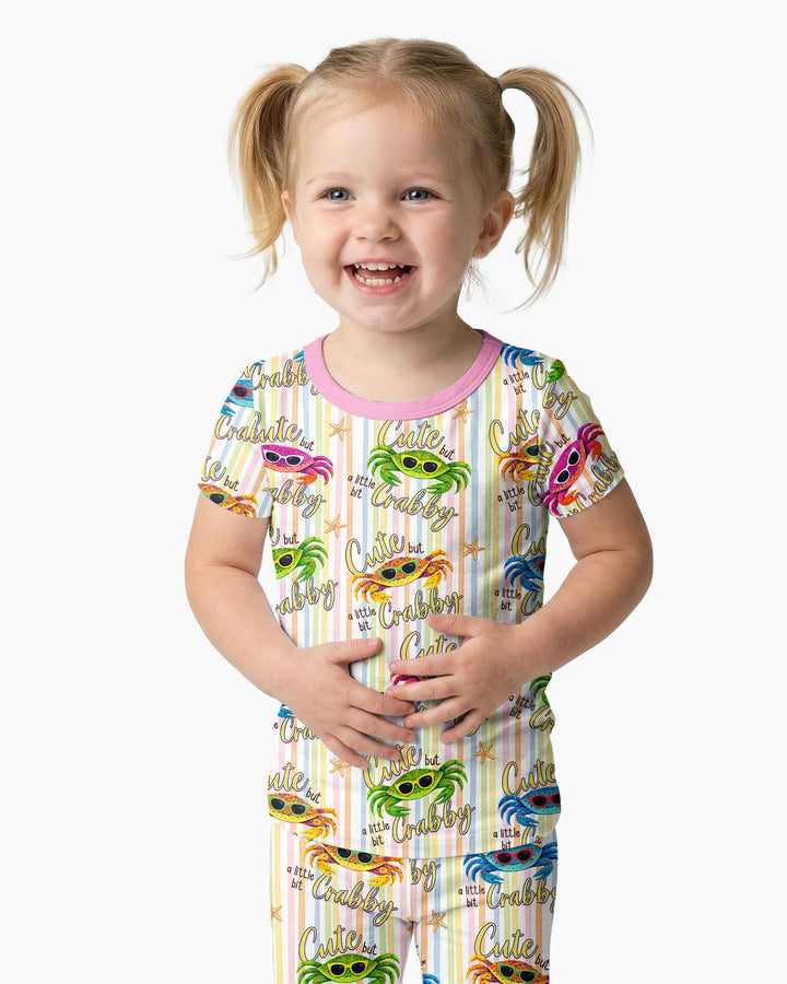Zweiteiliges, kurzärmliges Pyjama-Set mit Marienkäfern
