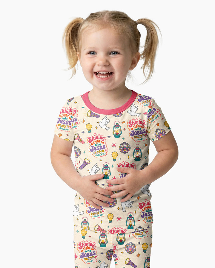 Zweiteiliges, kurzärmliges Pyjama-Set mit Marienkäfern