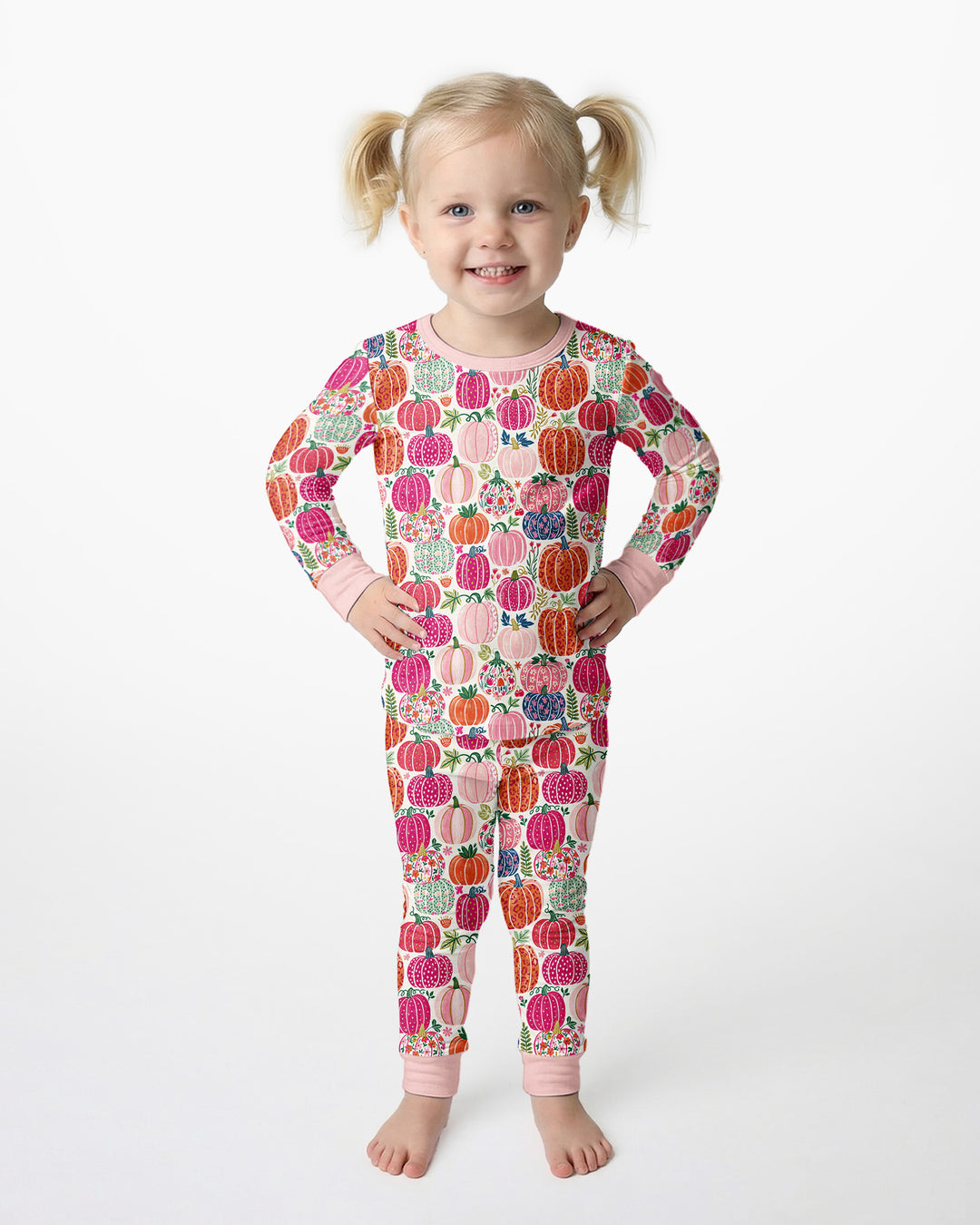 Pumpkin & Bloom Bamboo Two Piece Long Sleeve Pajama Set