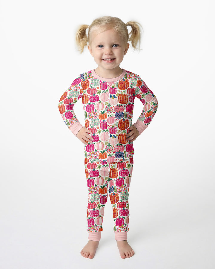 Pumpkin & Bloom Bamboo Two Piece Long Sleeve Pajama Set