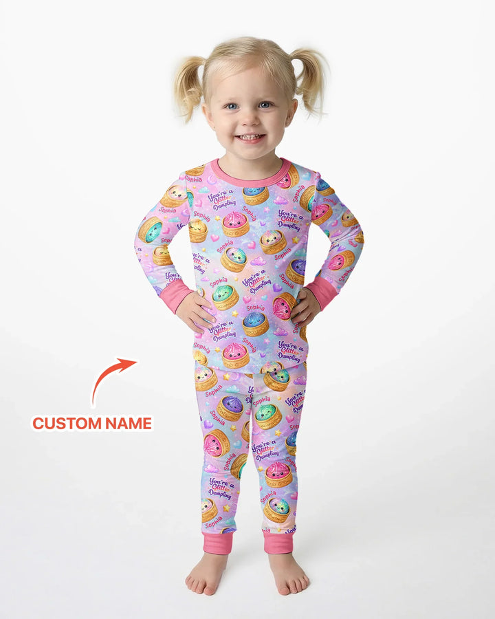 Conjunto de pijama de dos piezas de bambú con mangas largas, plantilla PERSONALIZADA