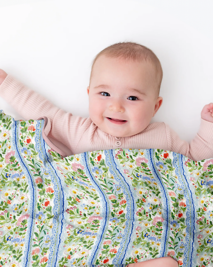 Paste Floral Girl Bamboo Blanket