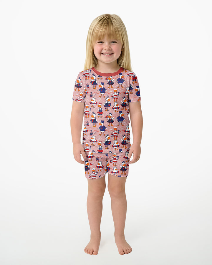 Freedom Floaties Family Matching Bamboo Two Piece Short Sleeve Shorts Pajama Set