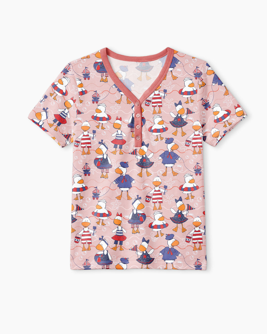 Freedom Floaties Family Matching Bamboo Women Short Sleeve Short Pajama Set