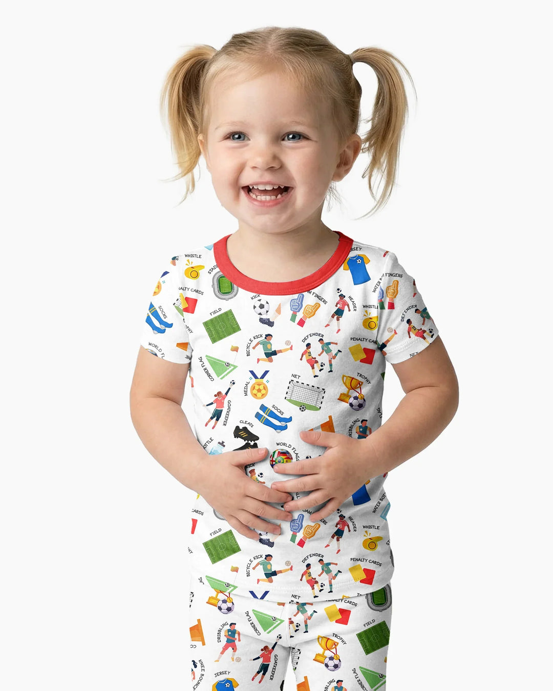 Zweiteiliges, kurzärmliges Pyjama-Set mit Marienkäfern