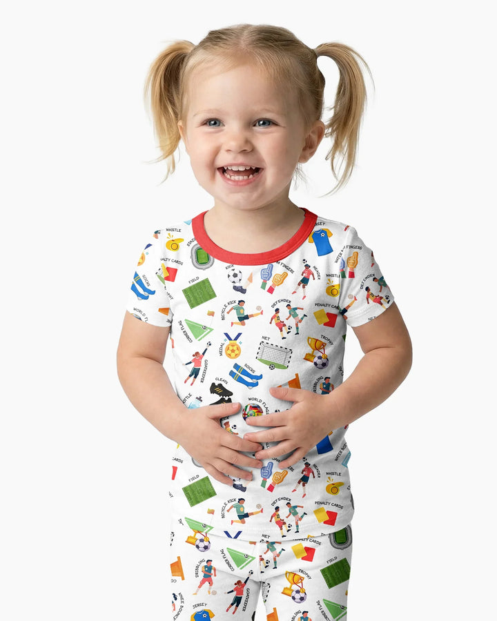 Zweiteiliges, kurzärmliges Pyjama-Set mit Marienkäfern