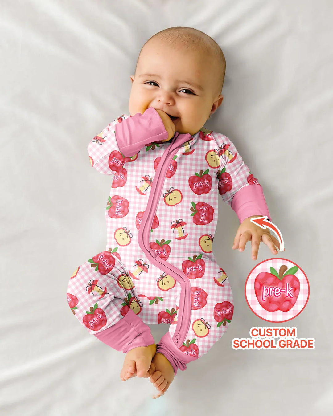 Custom School Grade Apple Days Bamboo Convertible Zippy