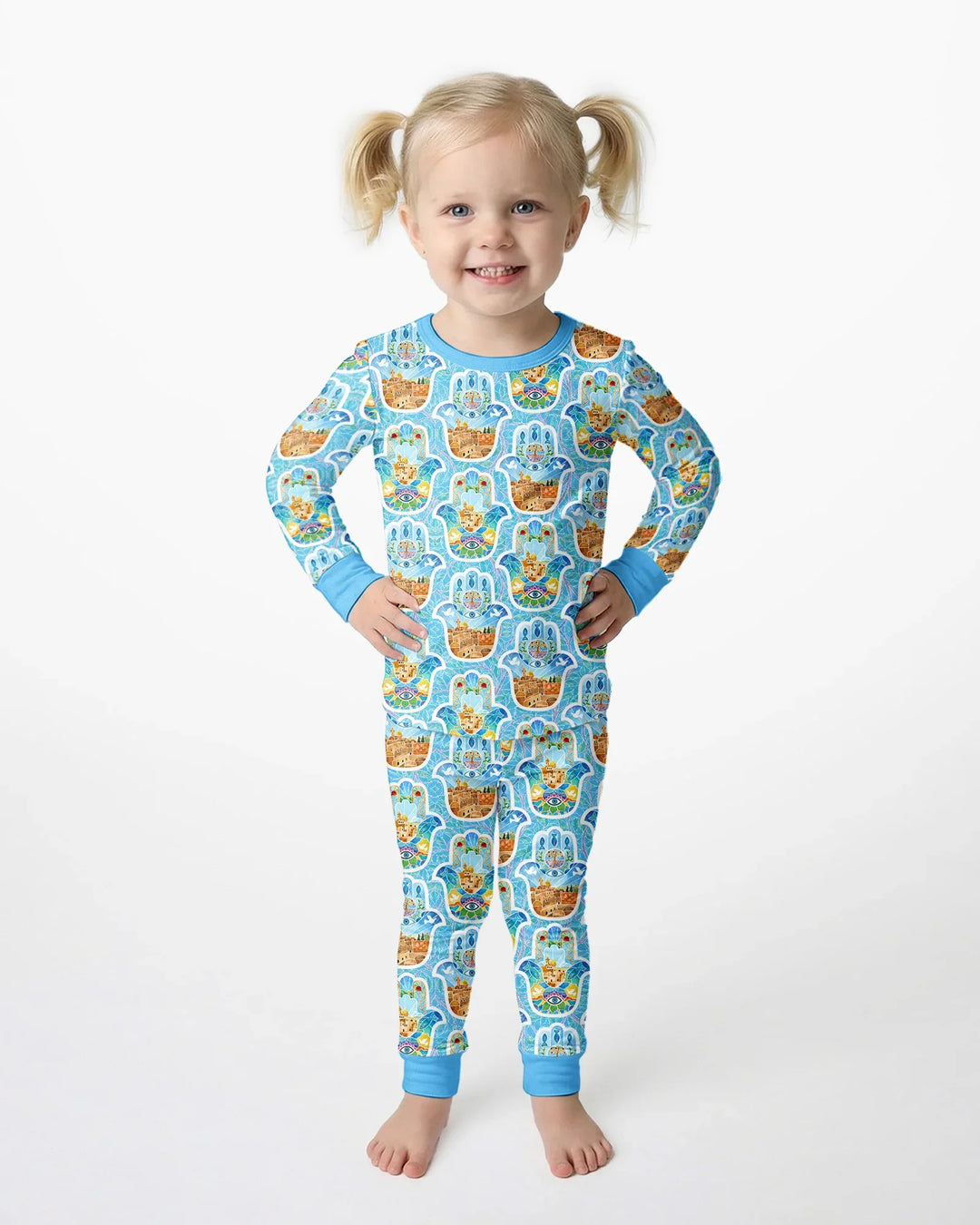 Conjunto de pijama de dos piezas de bambú con mangas largas, plantilla PERSONALIZADA