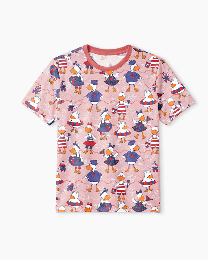 Freedom Floaties Family Matching Bamboo Men Short Sleeve Short Pajama Set