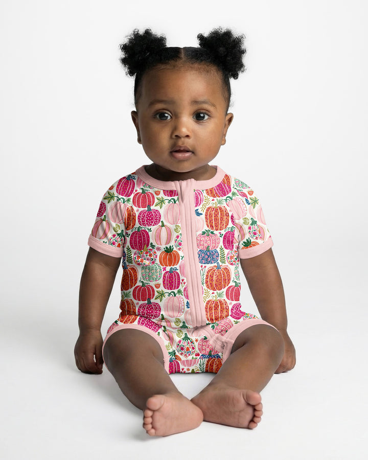 Pumpkin & Bloom Bamboo Shorty Zippy