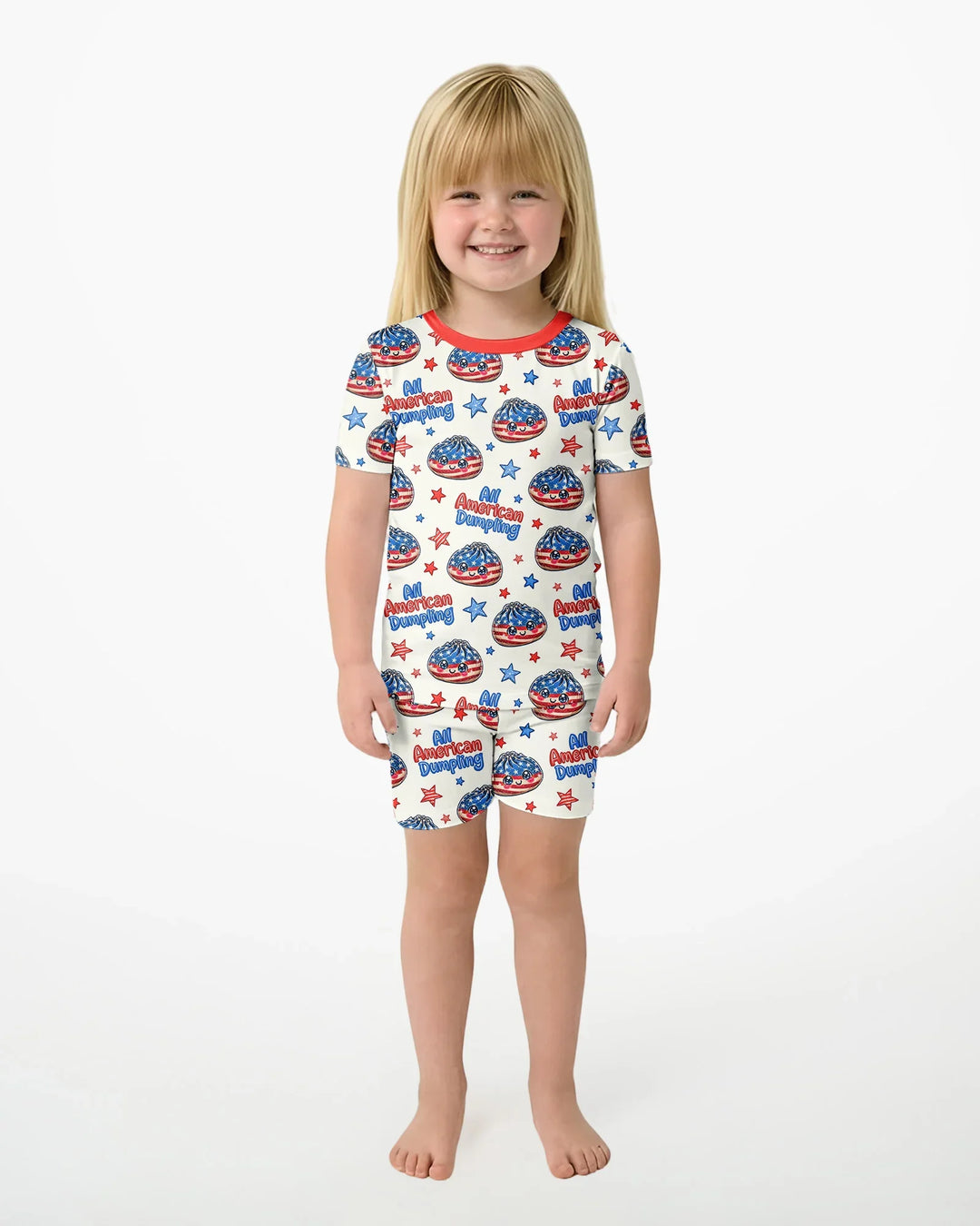Conjunto de Pijama de Dos Piezas de Bambú con Mangas Cortas y Pantalones Cortos