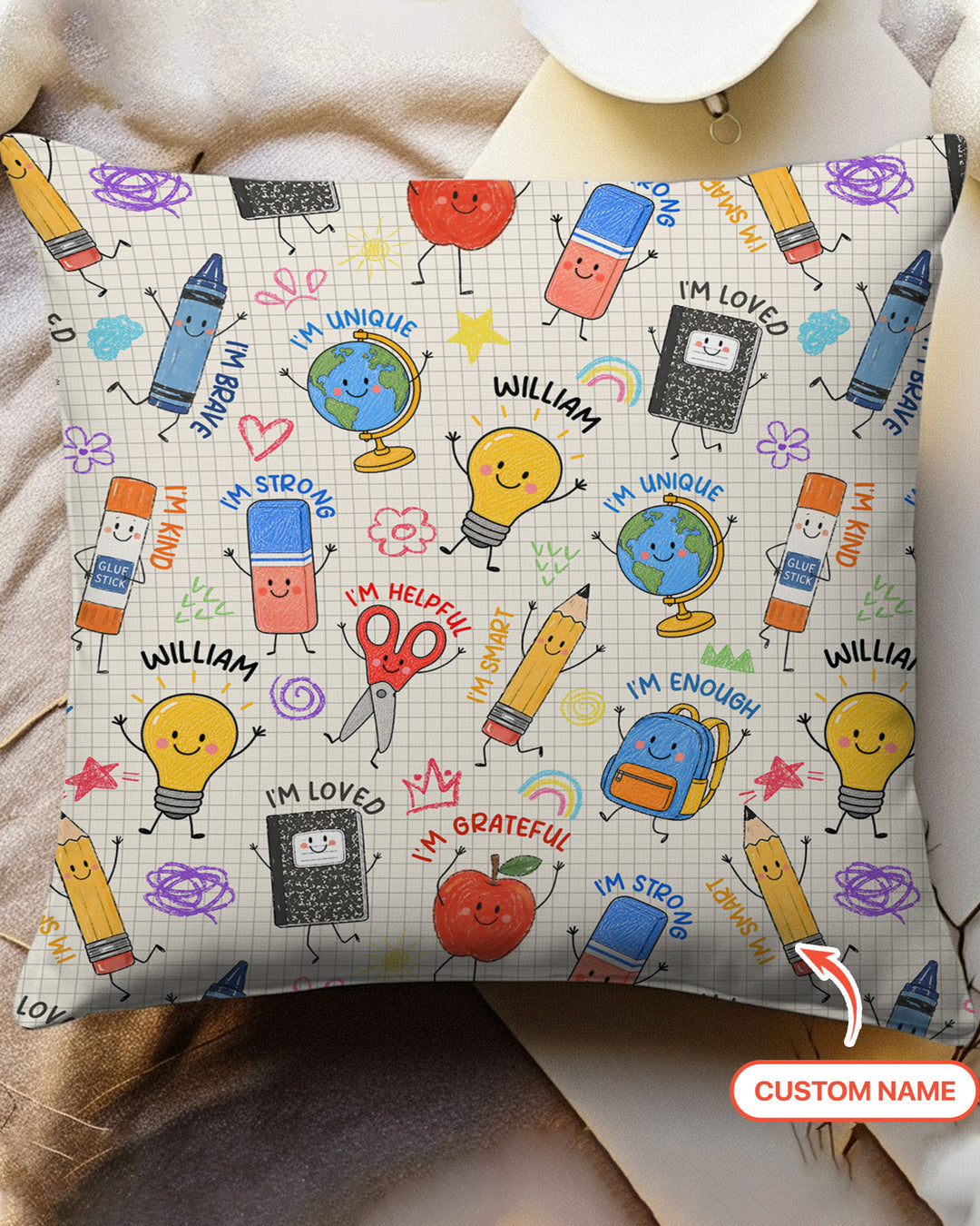 Plantilla de funda de almohada de bambú personalizada