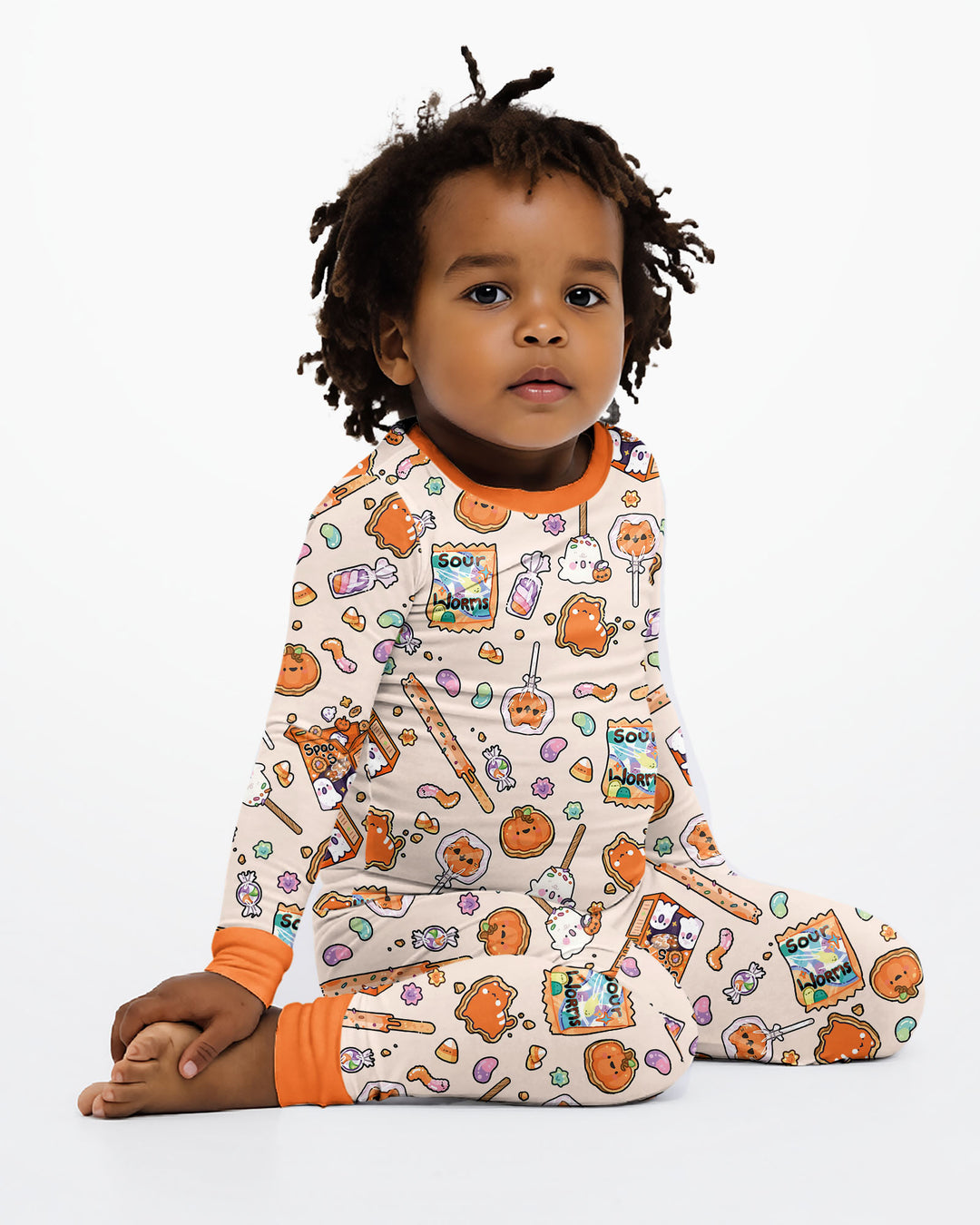 Spooky Halloween Treats Bamboo Two Piece Long Sleeve Pajama Set