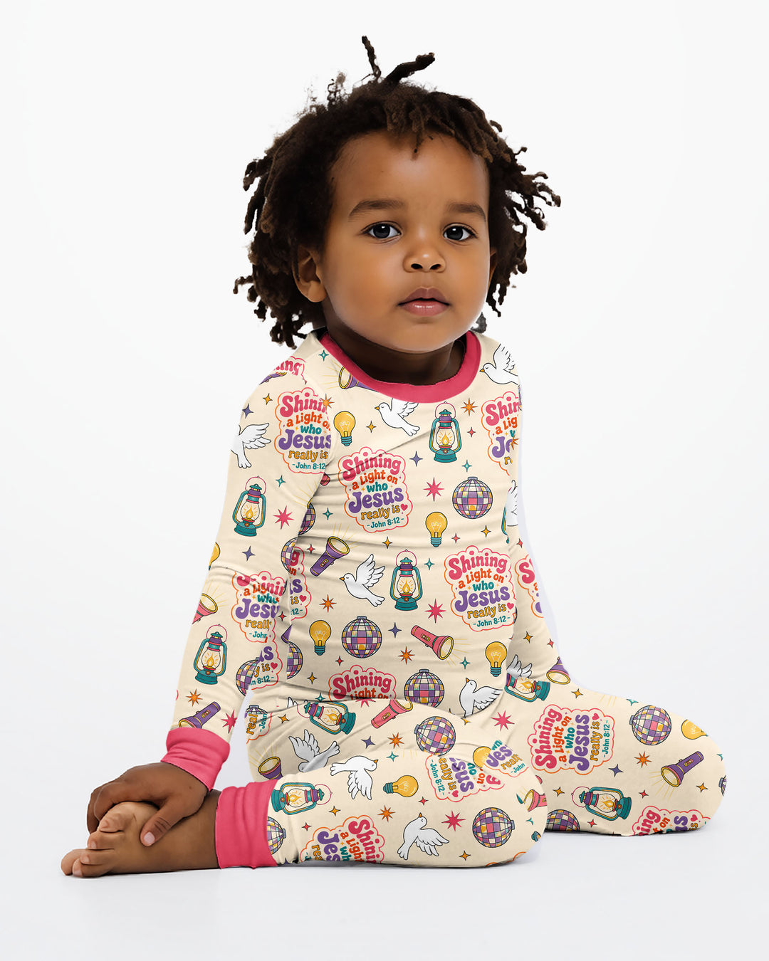 VBS Shining A Light On Who Jesus Really Is Bamboo Two Piece Long Sleeve Pajama Set