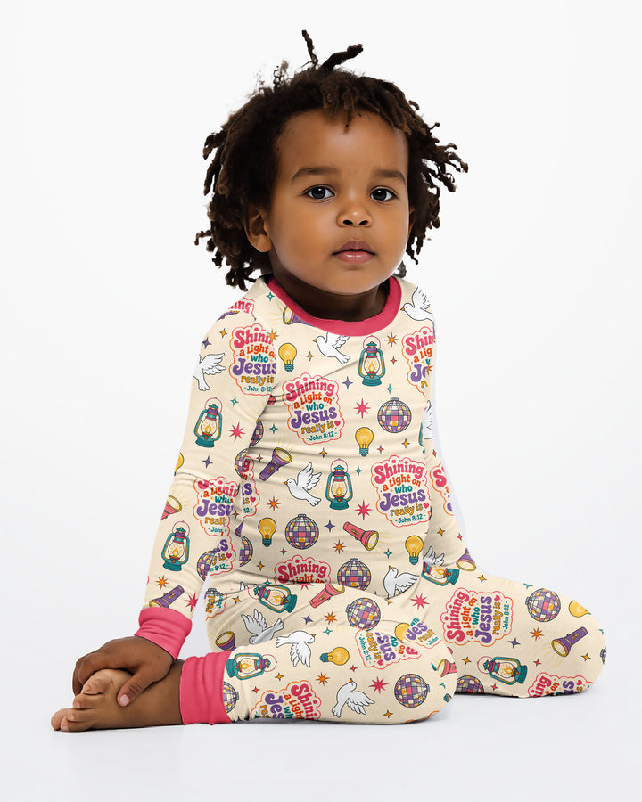 VBS Shining A Light On Who Jesus Really Is Bamboo Two Piece Long Sleeve Pajama Set