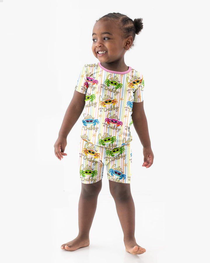 Conjunto de Pijama de Dos Piezas de Bambú con Mangas Cortas y Pantalones Cortos